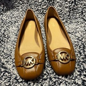 Michael Kors moc flats - real tumbled leather